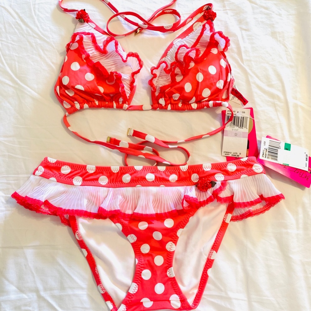 Betsey Johnson Polka dot bikini 👙 Set